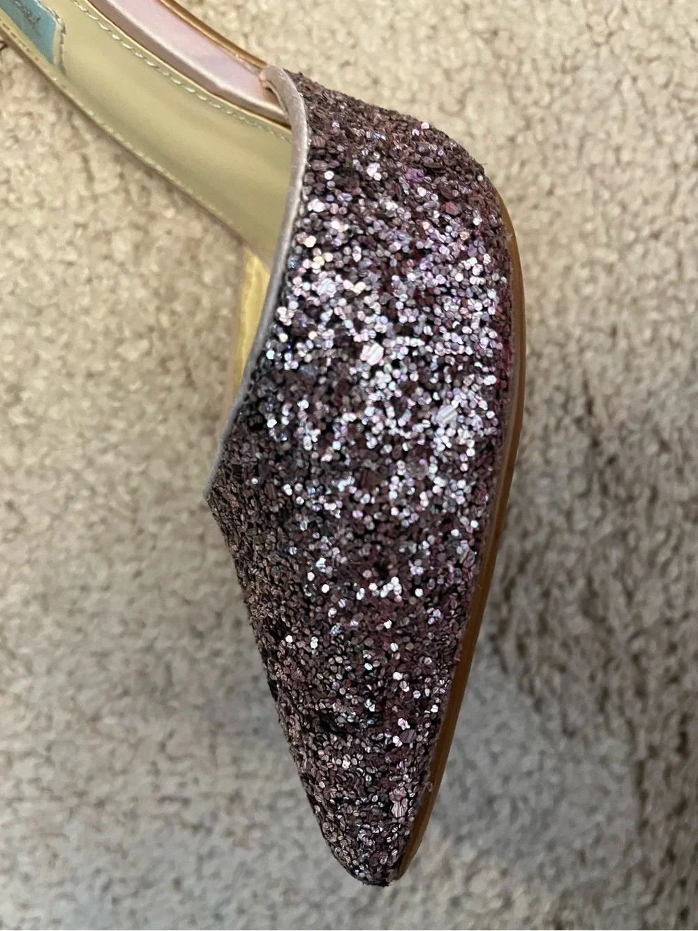 Blue by Betsey Johnson Avery Glitter Pointed Toe Pumps 7.5